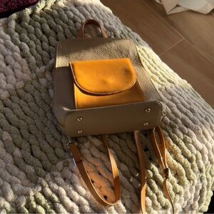 Stylish Tan and Orange Women's Backpack